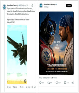 US immigration tweets X posts poster